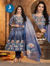 Aanchi By Kaya Tissue Shimmer Printed Wholesale Anarkali Suits Suppliers In Mumbai